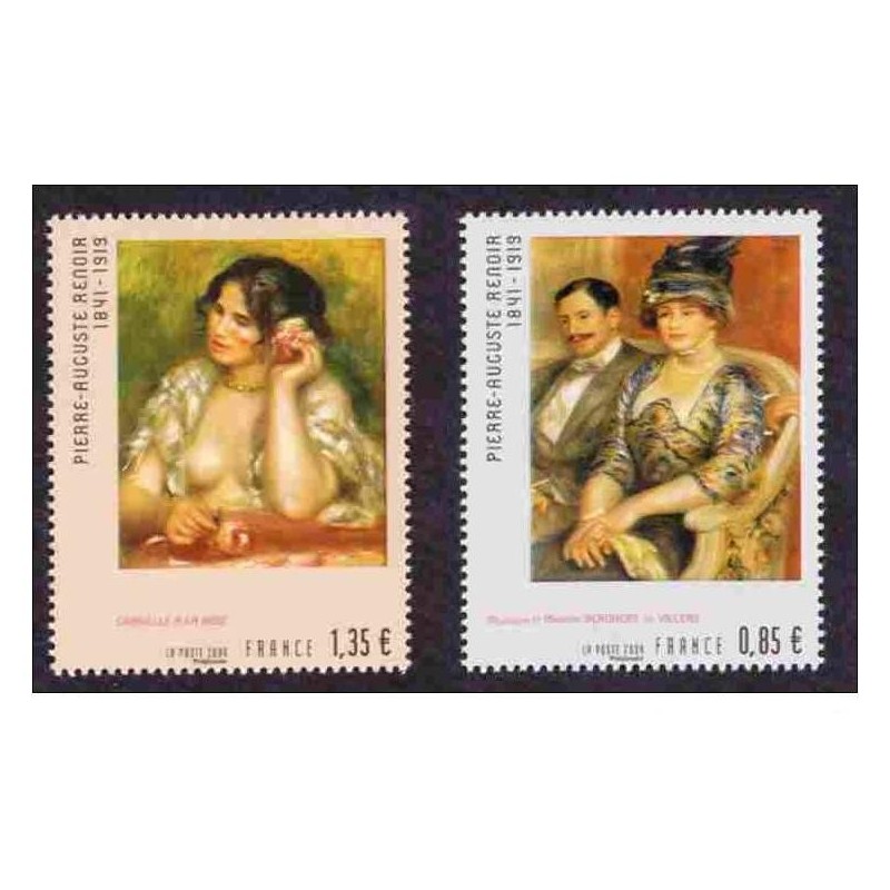 Timbre France Yvert No 4406-4407 Pierre Auguste Renoir