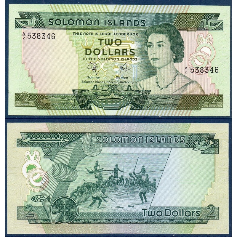 Salomon Pick N°5a, Billet de banque de 2 dollars 1977