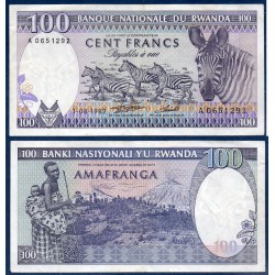 Rwanda Pick N°18, TTB Billet de banque de 100 Francs 1982