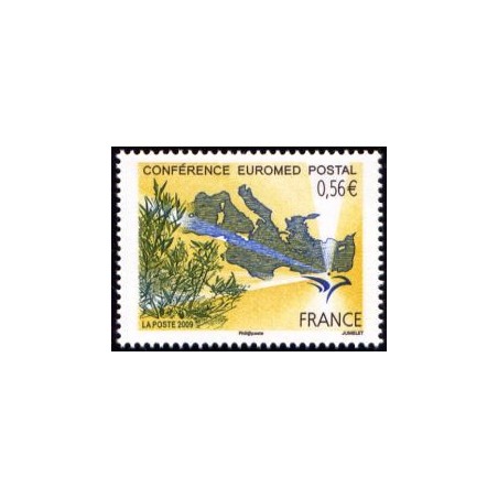 Timbre France Yvert No 4422 Conférence Euromed Postal