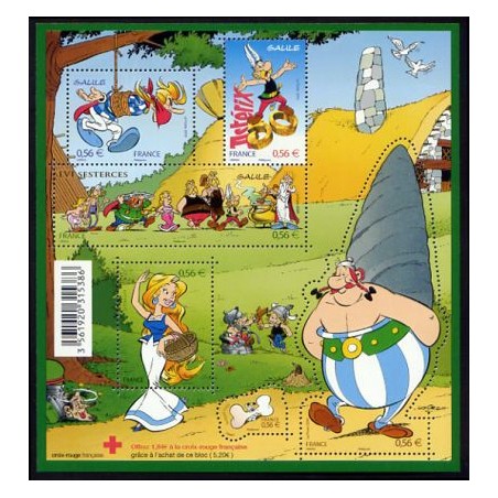 Timbre France Yvert No 4426-4430 Astérix le Gaulois