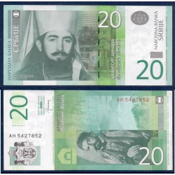 Serbie Pick N°55b, Spl Billet de banque de 20 Dinara 2013