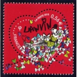 Timbre France Yvert No 4431 Coeur St Valentin Lanvin