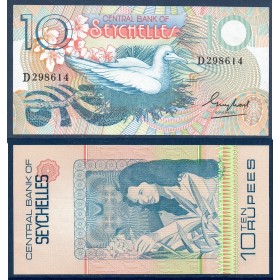 Seychelles Pick N°28a, Billet de banque de 10 Rupees 1983
