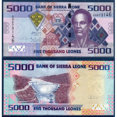 Sierra Leone Pick N°32b, Billet de banque de 5000 leones 2013