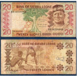 Sierra Leone Pick N°14b, B Billet de banque de 20 leones 1984