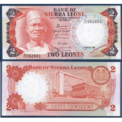 Sierra Leone Pick N°6g, Billet de banque de 2 leones 1984