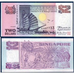 Singapour Pick N°37, Neuf Billet de banque de 2 Dollars 1998 ND
