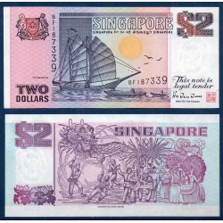 Singapour Pick N°34, Neuf Billet de banque de 2 Dollars 1997