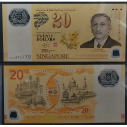 Singapour Pick N°53, Billet de banque de 20 Dollars 2007