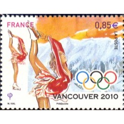 Timbres France Yvert No 4436-4437 Vancouver, jeux olympiques d'hiver