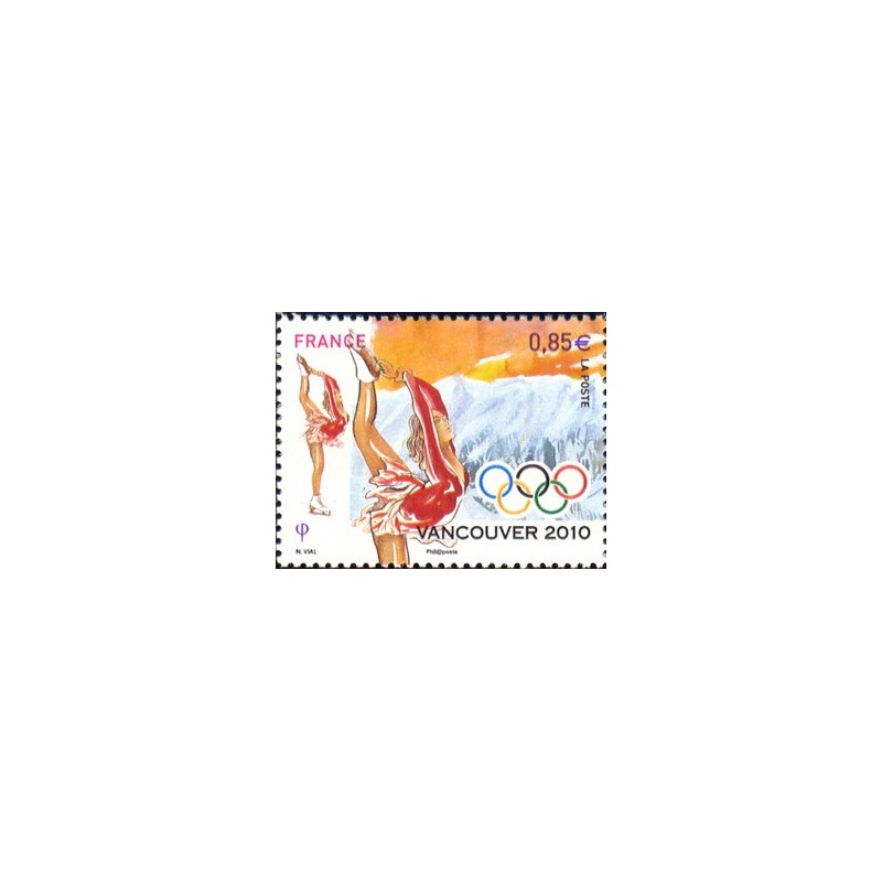 Timbres France Yvert No 4436-4437 Vancouver, jeux olympiques d'hiver