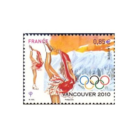 Timbres France Yvert No 4436-4437 Vancouver, jeux olympiques d'hiver