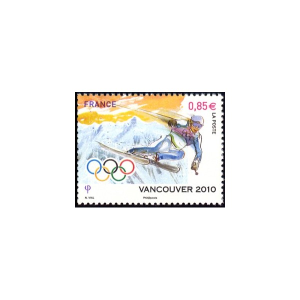 Timbres France Yvert No 4436-4437 Vancouver, jeux olympiques d'hiver