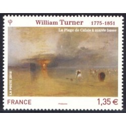Timbre France Yvert No 4438 William Turner, la plage de Calais à marée basse