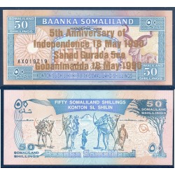 Somaliland Pick N°11A, Billet de banque de 50 Shilings 1996