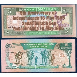 Somaliland Pick N°8, Billet de banque de 5 Shilings 1996