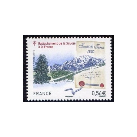 Timbre France Yvert No 4441 Rattachement de la France à la Savoie