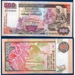 Sri Lanka Pick N°106b, Neuf Billet de banque de 500 Rupees 1.7.1992