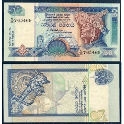 Sri Lanka Pick N°104b, Billet de banque de 50 Rupees 1992