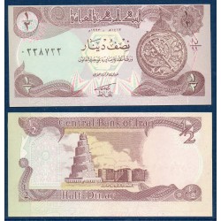 Irak Pick N°78b, Billet de banque de 1/2 Dinar 1993