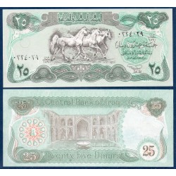 Irak Pick N°74a, Billet de banque de 25 Dinars 1990