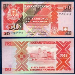 Ouganda Pick N°30a, Billet de banque de 50 Shillings 1987
