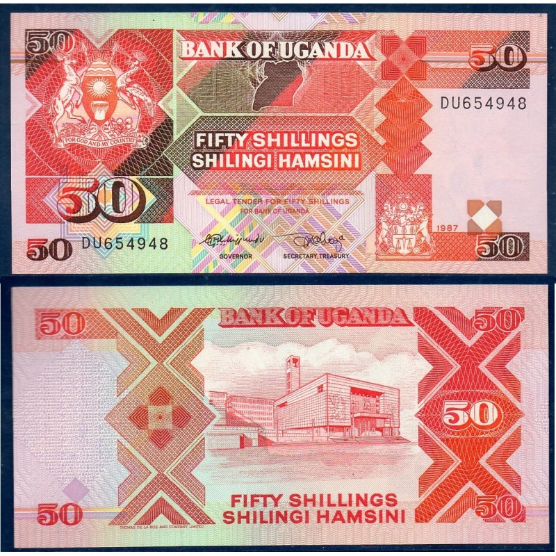 Ouganda Pick N°30a, Billet de banque de 50 Shillings 1987
