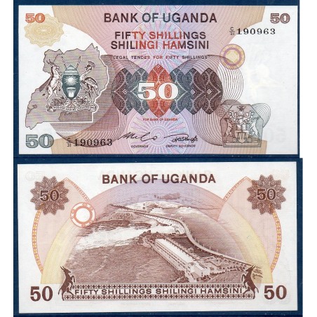 Ouganda Pick N°18b, Billet de banque de 50 Shillings 1982