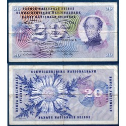 Suisse Pick N°46p, Billet de banque de 20 Francs 1968