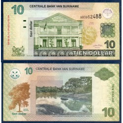 Suriname Pick N°158a, Billet de banque de 10 Dollars 2004