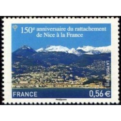 Timbre France Yvert No 4457 Rattachement de Nice à la France