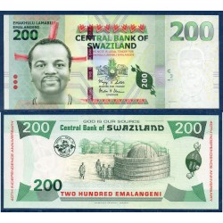 Swaziland Pick N°40a, Neuf Billet de banque de 200 emalangénie 2010