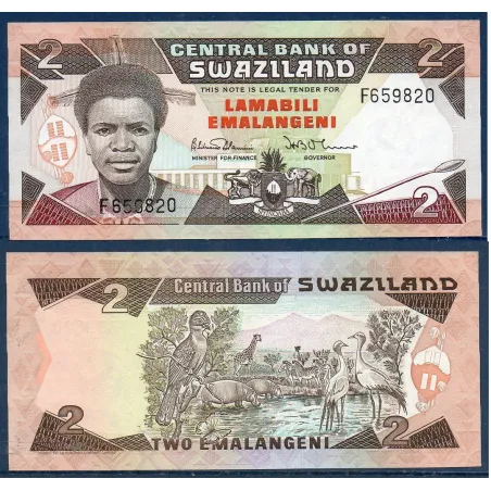 Swaziland Pick N°13a,  Neuf Billet de banque de 2 emalangénie 1987
