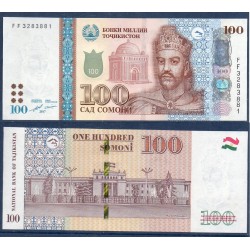 Tadjikistan Pick N°27b, Billet de banque de 100 Somoni 2017