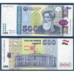 Tadjikistan Pick N°22a, Billet de banque de 500 Somoni 2010