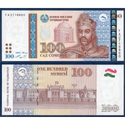 Tadjikistan Pick N°19a, Billet de banque de 100 Somoni 1999