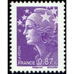 Timbre Yvert France No 4474 Marianne de beaujard 0.87€ violet rouge