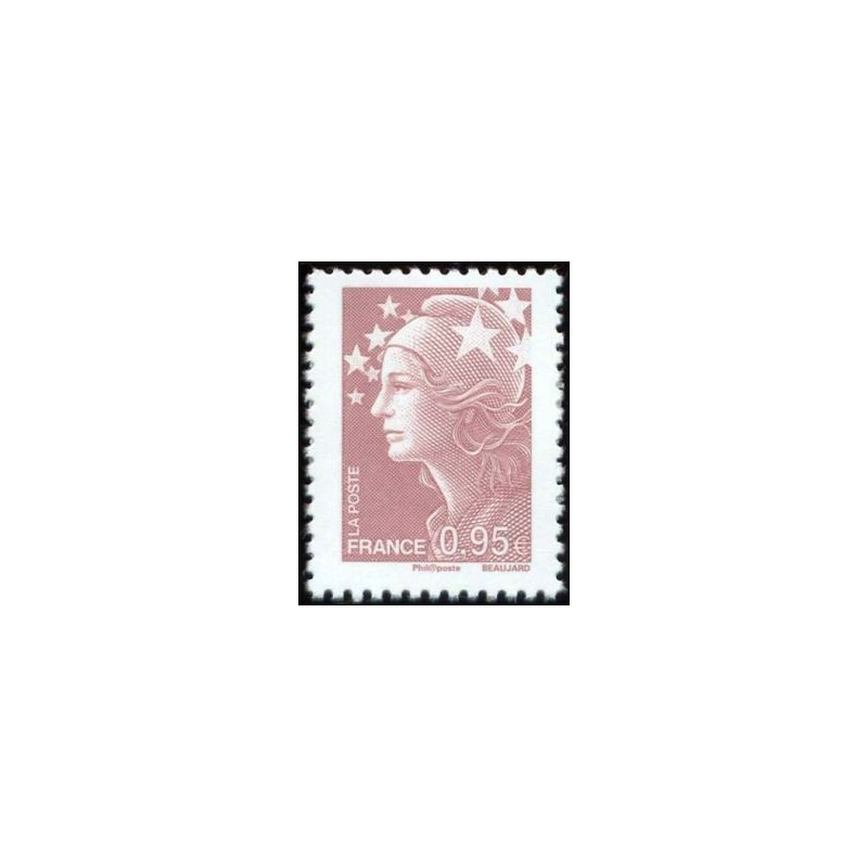 Timbre France Yvert No 4475 Marianne de Beaujard 0.95€ lilas brun clair