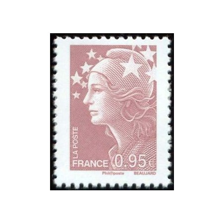 Timbre France Yvert No 4475 Marianne de Beaujard 0.95€ lilas brun clair