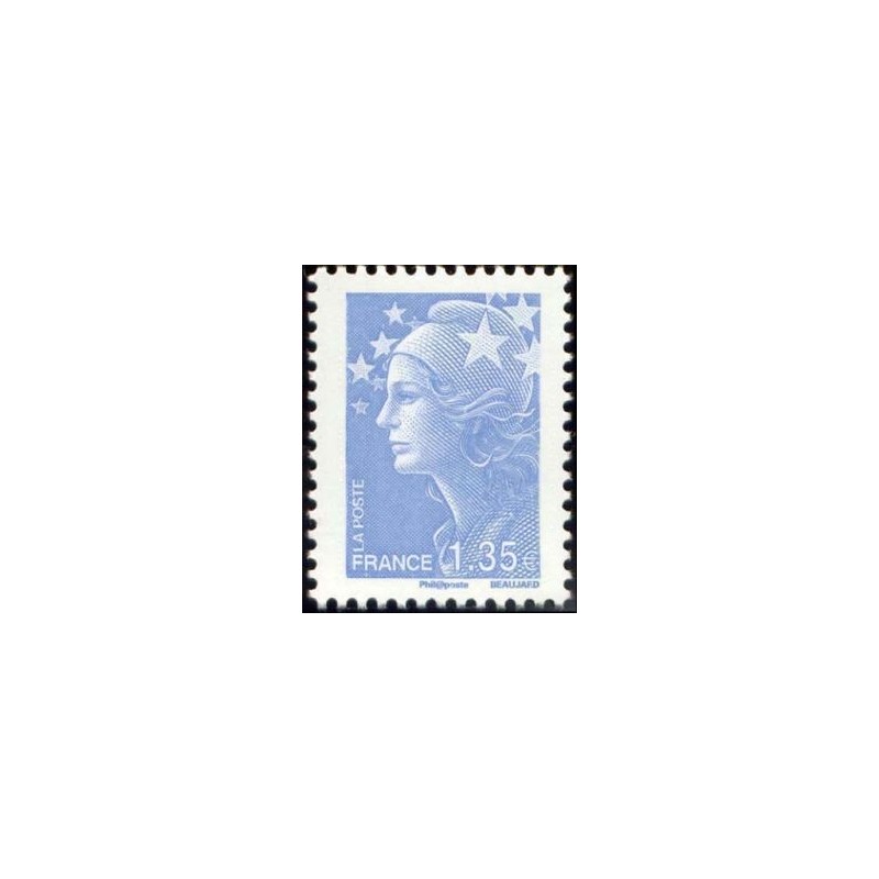 Timbre France Yvert No 4476 Marianne de Beaujard 1.35€ bleu ciel