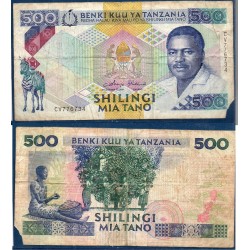Tanzanie Pick N°21c, AB Billet de banque de 500 shillingi 1989