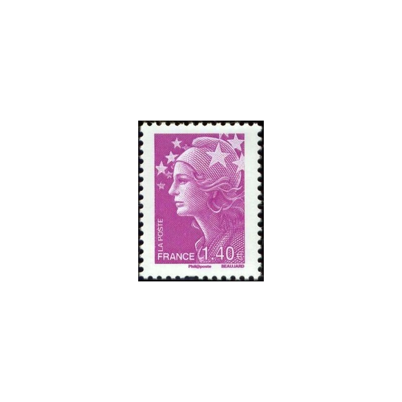 Timbre France Yvert No 4477 Marianne de Beaujard 1.40€ lilas