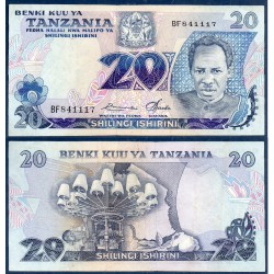 Tanzanie Pick N°7a, TTB Billet de banque de 20 shillings 1978