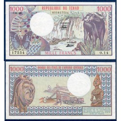 Tchad Pick N°7a, Billet de banque de 1000 francs 1980