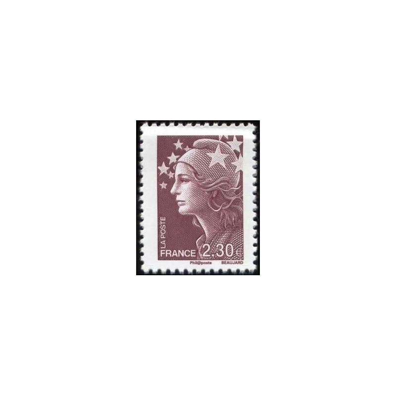 Timbre France Yvert No 4478 Marianne de Beaujard 2.30€ brun prune