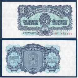 Tchécoslovaquie Pick N°81a, Billet de banque de 3 Koruny 1961