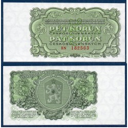 Tchécoslovaquie Pick N°82b, neuf Billet de banque de 5 Korun 1961