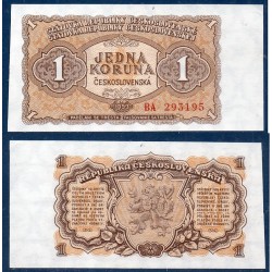 Tchécoslovaquie Pick N°78a, Billet de banque de 1 Koruna 1953