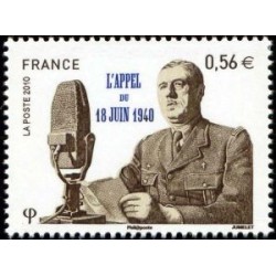 Timbre France Yvert No 4493 Appel du 18 juin, De Gaulle